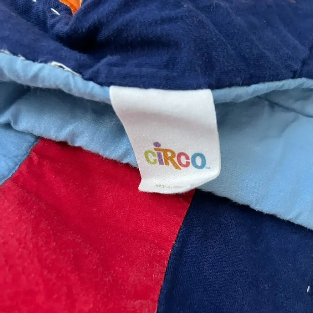 Circo Twin Quilt 100% Cotton Kids All Sports Blue Patchwork